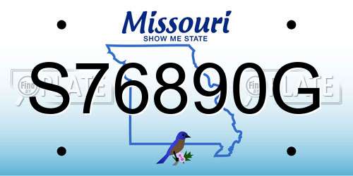 S76890G Missouri License Plate