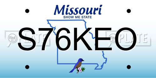 S76KEO Missouri License Plate