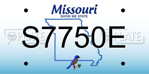 S7750E Missouri License Plate