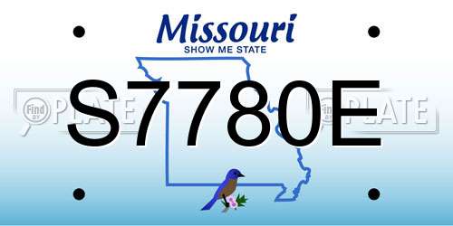 S7780E Missouri License Plate