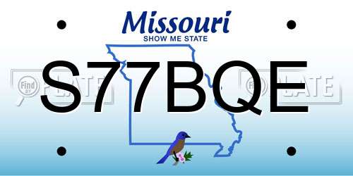 S77BQE Missouri License Plate
