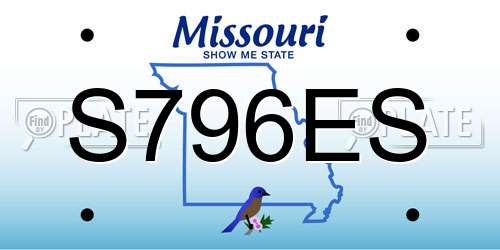S796ES Missouri License Plate