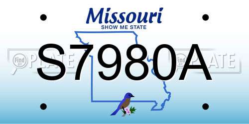 S7980A Missouri License Plate