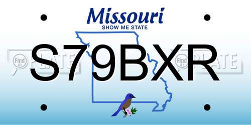 S79BXR Missouri License Plate