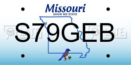 S79GEB Missouri License Plate