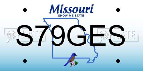 S79GES Missouri License Plate