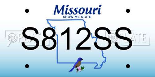 S812SS Missouri License Plate