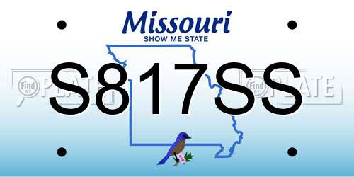 S817SS Missouri License Plate