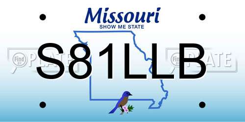 S81LLB Missouri License Plate