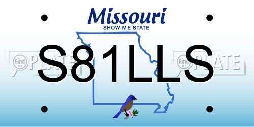 S81LLS Missouri License Plate