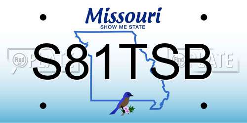 S81TSB Missouri License Plate