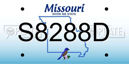 S8288D Missouri License Plate