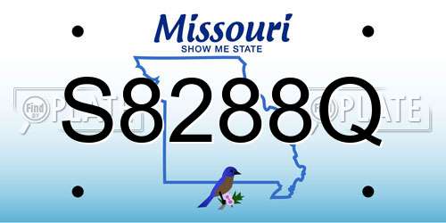 S8288Q Missouri License Plate