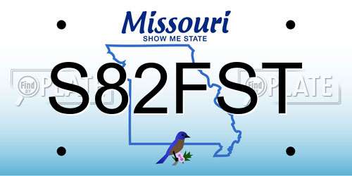 S82FST Missouri License Plate