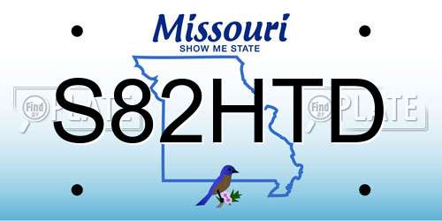 S82HTD Missouri License Plate