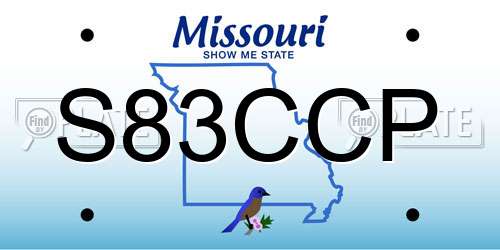 S83CCP Missouri License Plate