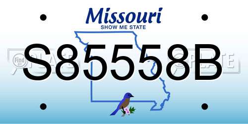 S85558B Missouri License Plate