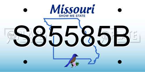 S85585B Missouri License Plate