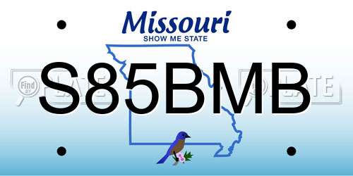 S85BMB Missouri License Plate