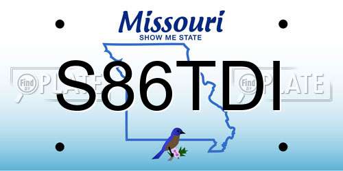 S86TDI Missouri License Plate