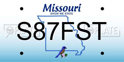 S87FST Missouri License Plate