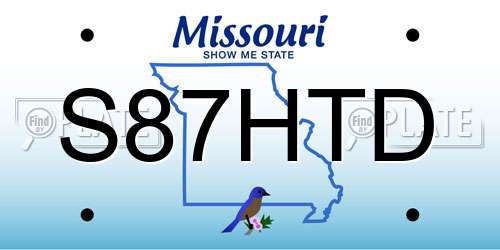 S87HTD Missouri License Plate