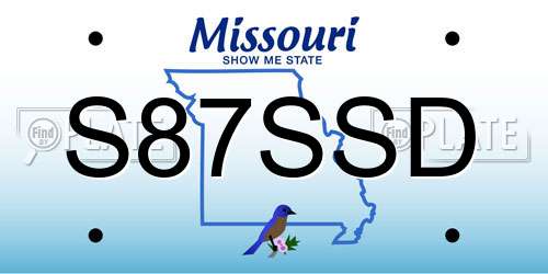 S87SSD Missouri License Plate