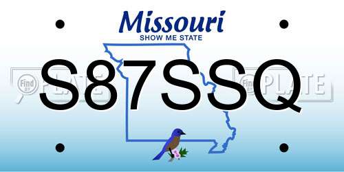 S87SSQ Missouri License Plate
