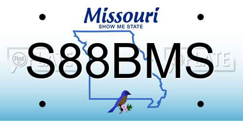 S88BMS Missouri License Plate