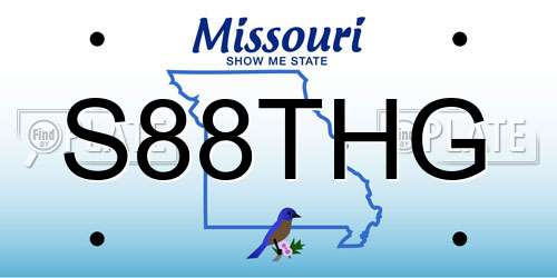 S88THG Missouri License Plate