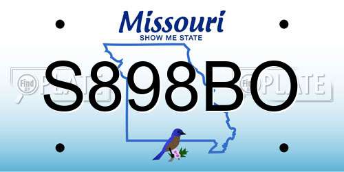 S898BO Missouri License Plate