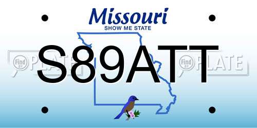 S89ATT Missouri License Plate