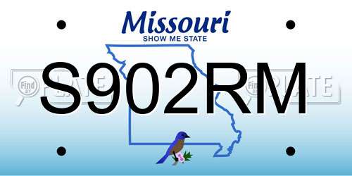 S902RM Missouri License Plate
