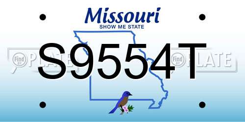 S9554T Missouri License Plate