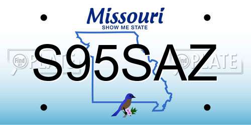 S95SAZ Missouri License Plate