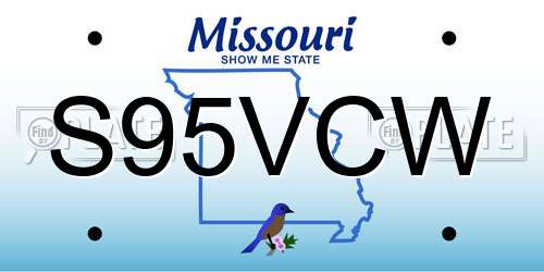 S95VCW Missouri License Plate