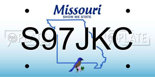 S97JKC Missouri License Plate