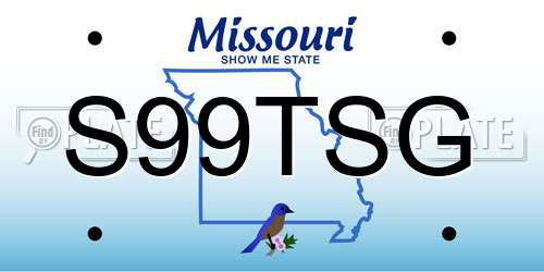 S99TSG Missouri License Plate