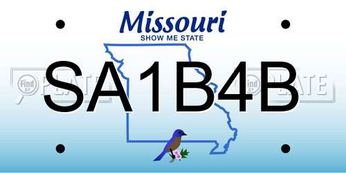 SA1B4B Missouri License Plate