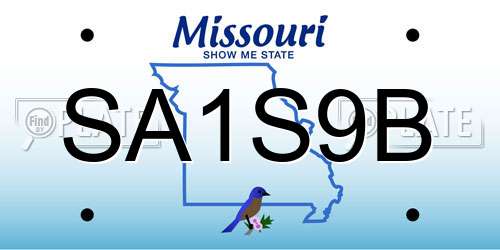 SA1S9B Missouri License Plate