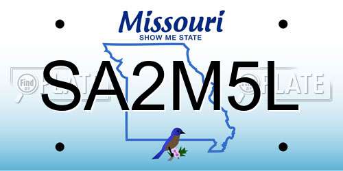 SA2M5L Missouri License Plate