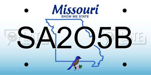 SA2O5B Missouri License Plate