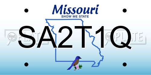 SA2T1Q Missouri License Plate
