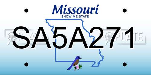 SA5A271 Missouri License Plate