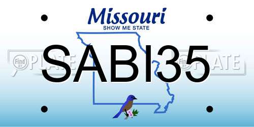 SABI35 Missouri License Plate