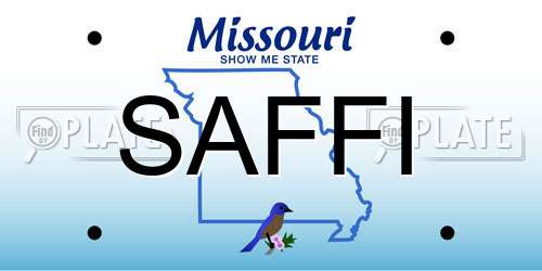 SAFFI Missouri License Plate
