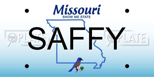 SAFFY Missouri License Plate