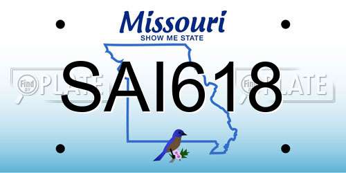 SAI618 Missouri License Plate