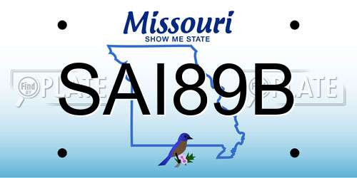 SAI89B Missouri License Plate