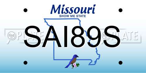 SAI89S Missouri License Plate